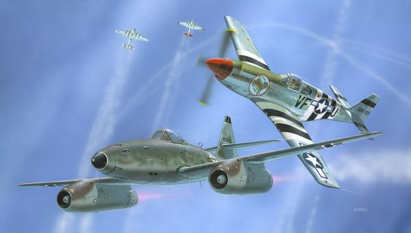 1_72_Combat_Set_Messerschmitt_Me262___P_51B_Mustang_Revell_11
