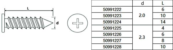 Zelftappende_RVS_schroeven_platte_kop_Phillips_2_3x6_mm_30_stuks_1